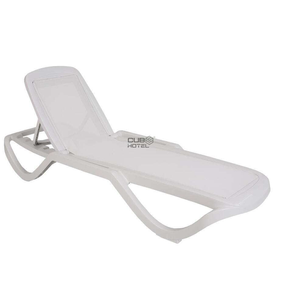 Espreguiçadeira Sem Braços Branca  Cubo56